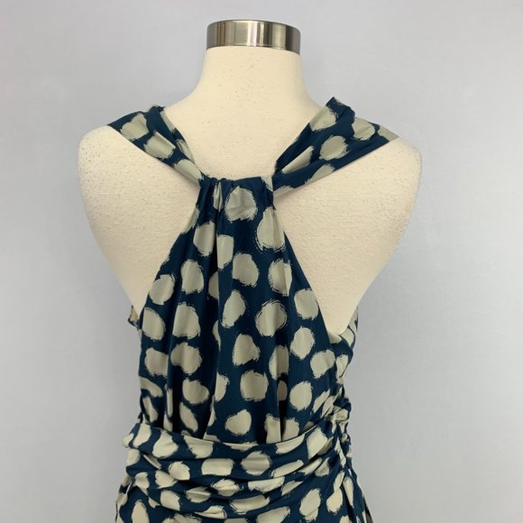 Theory Ruchia Ikat Dot Sleeveless Silk Mini Dress Silk Blend - Picture 7 of 12